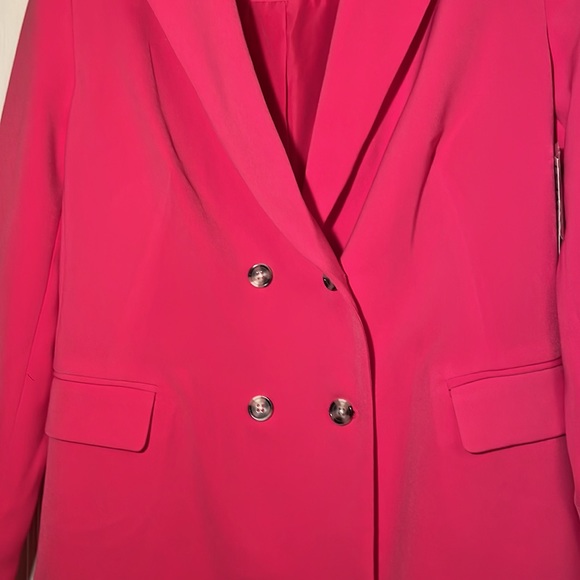 New! Nine West Double Breasted Hot Pink Blazer - Picture 2 of 8